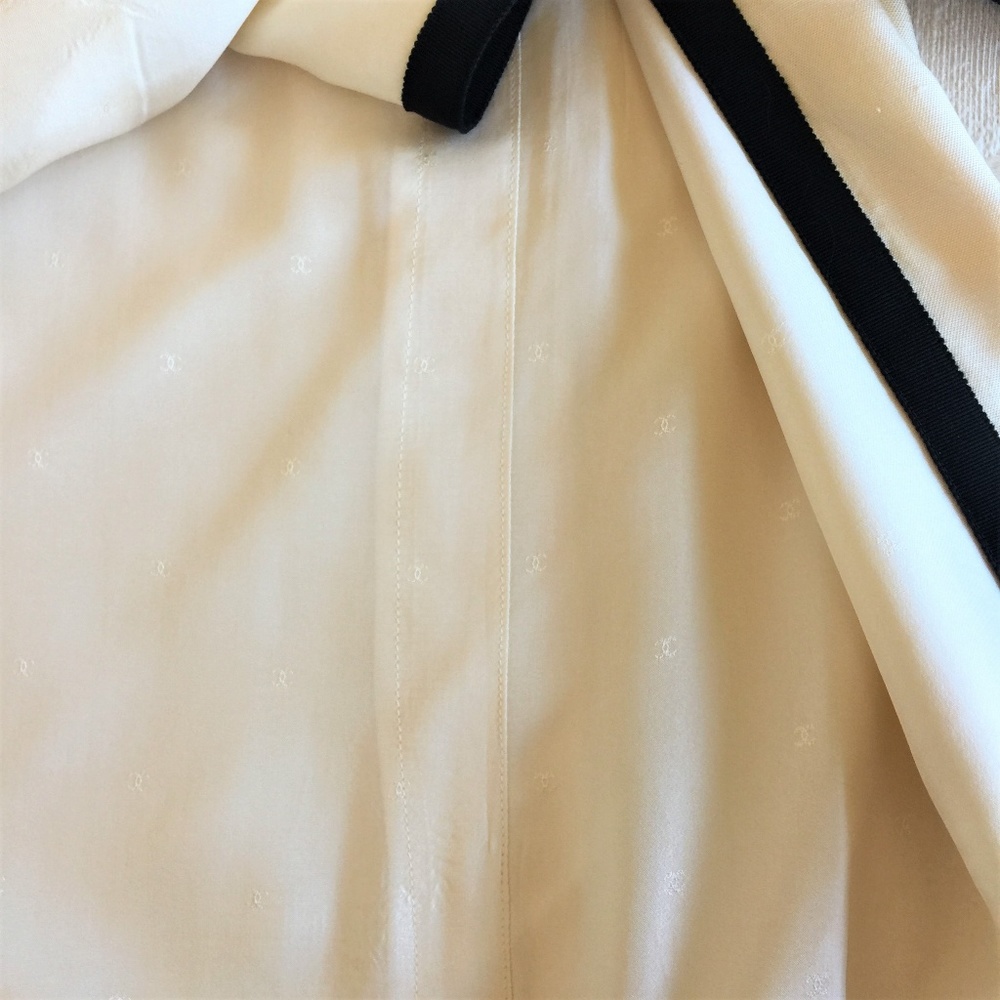 CHANEL IVORY GROSGRAIN TRIMMED TUNIC - Picture 6 of 8